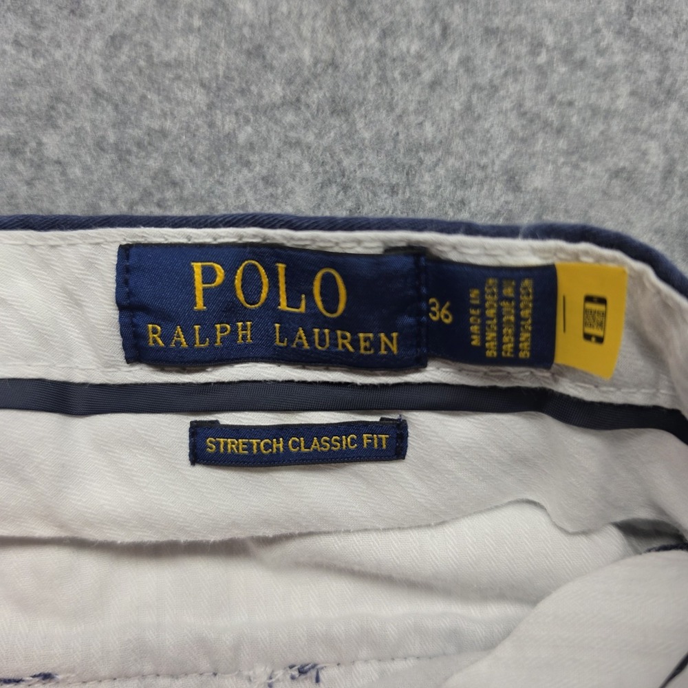 Polo Ralph Lauren Stretch Classic Fit   Navy Blue Shorts Size 36 - Picture 11 of 12